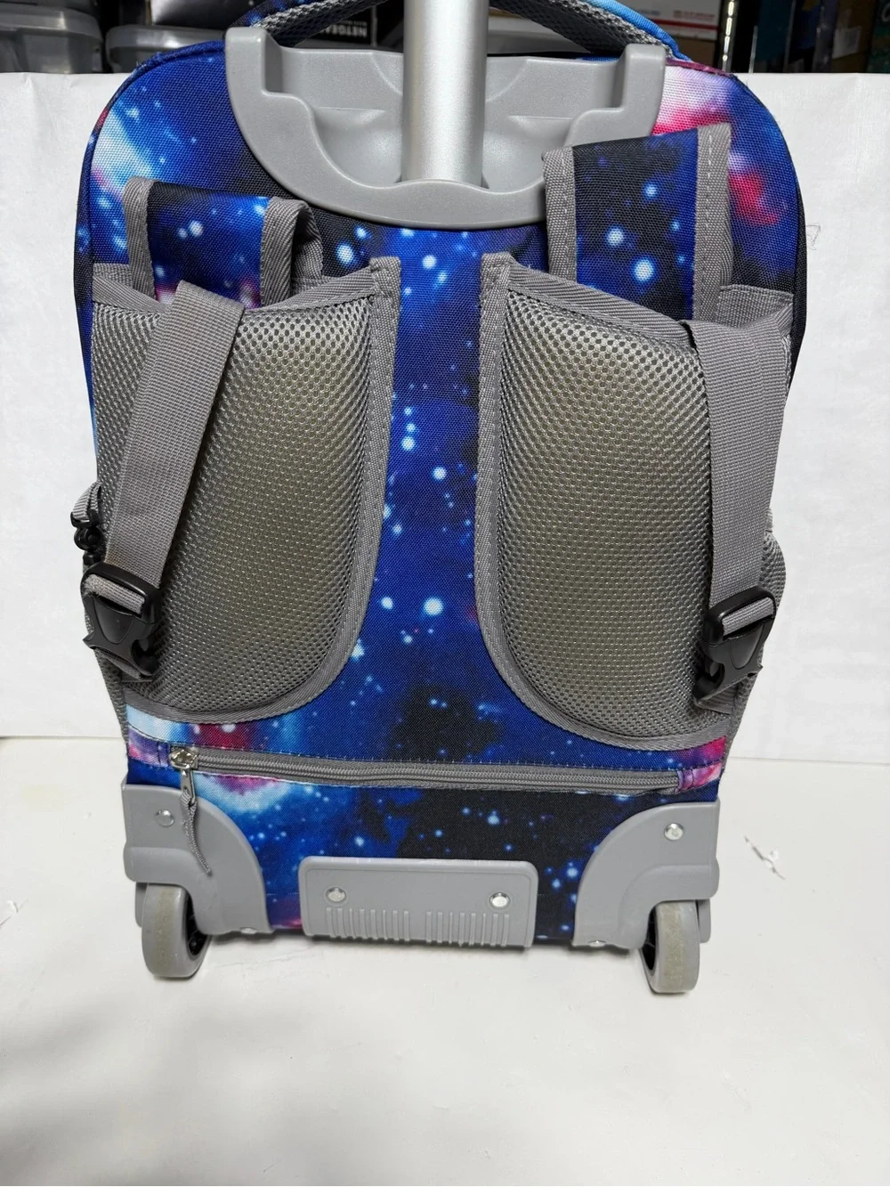 Tilami Deep Blue Galaxy Rolling Backpack 19 inch - pre owned condition